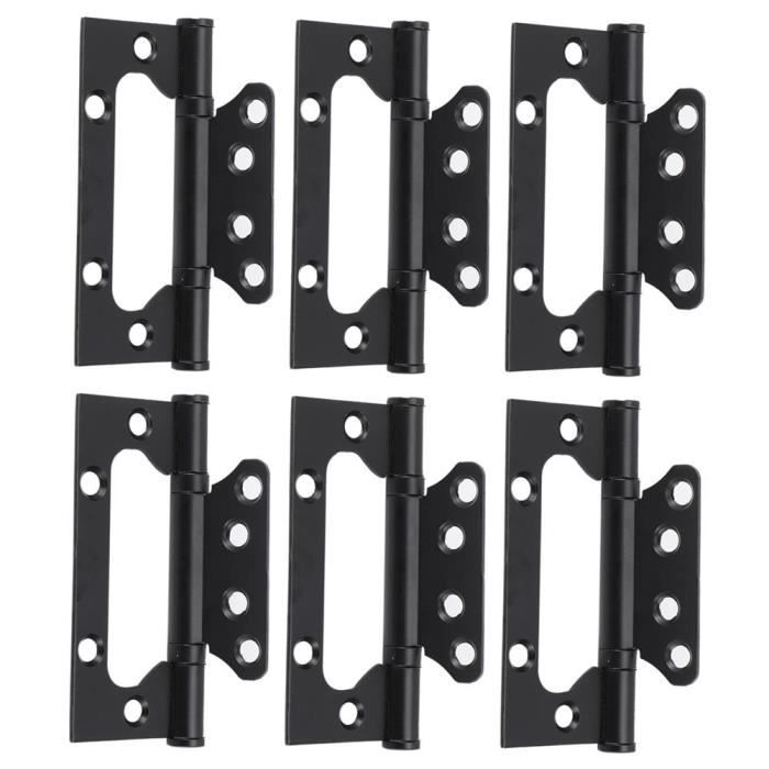 4x 65mm x 50mm 6.3cm à Manivelle Flush Charnière Porte, Plaqué