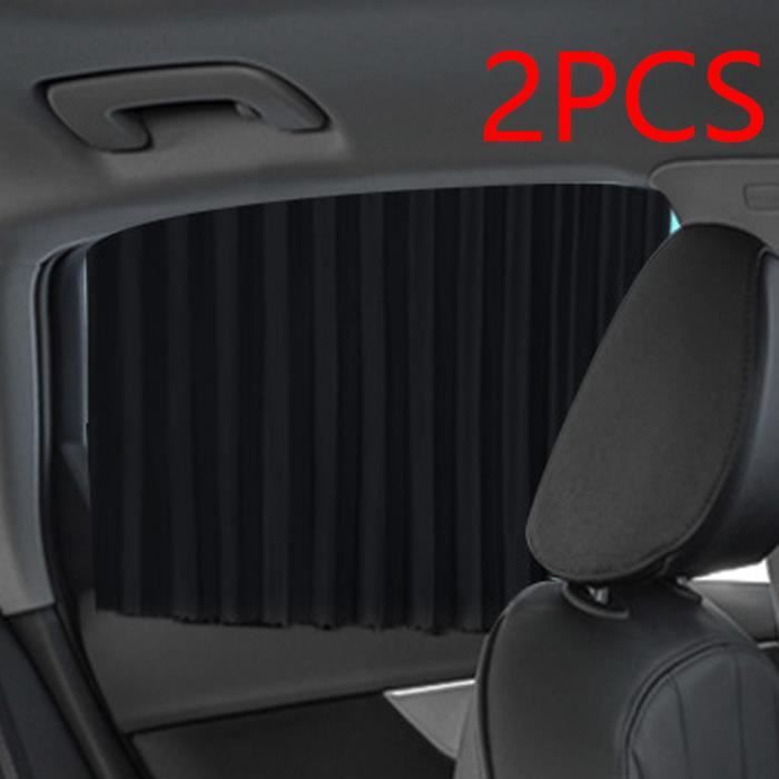 Rideau Pare-soleil Rétractable Automatique Pour Voiture - Anti-UV - Noir - 45x125 Cm - Neuf