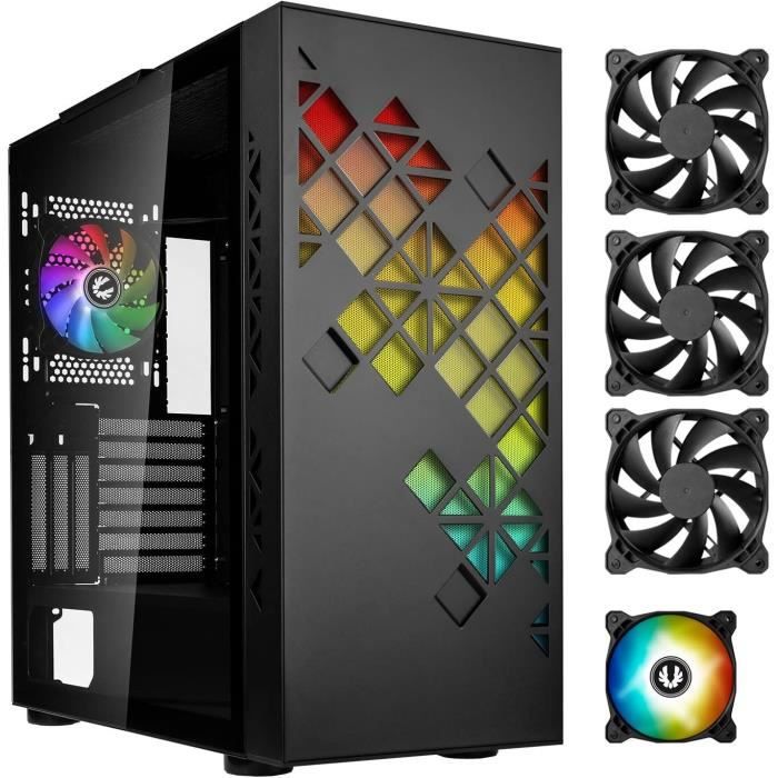 Boitier PC sans alimentation - BITFENIX Tracery ARGB (Noir) - Moyen tour - Format E-ATX