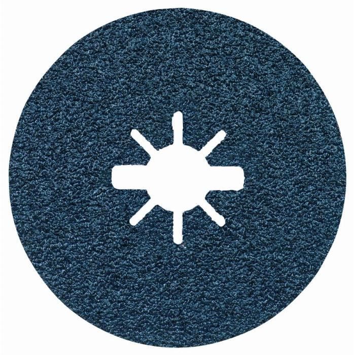 Disques abrasifs en fibre BOSCH Best for Metal X LOCK Grain 100 Ø 125 mm 1 disque