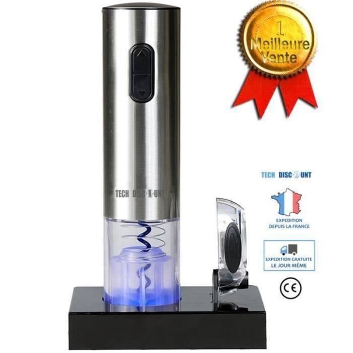 Tire-bouchon électrique Sans Fil InnovTec - Ouvre-bouteille Automatique Avec Décanteur Et Fonction Vide, Batterie 2800mAh