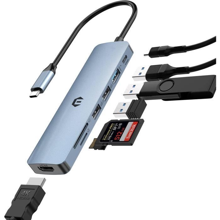 ADAPTER - Lecteur carte mémoire 3-en-1 USB Type C