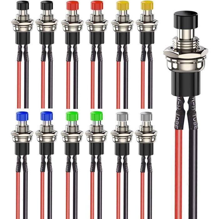 Sourcingmap Lot De 10 6 X 6 X 18 Mm 4 Broches PCB Momentané Bouton