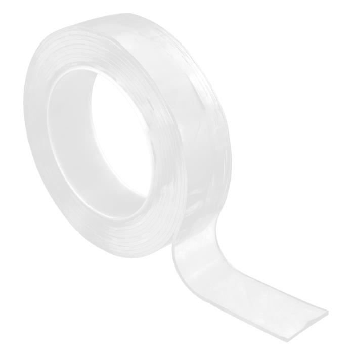 Lot De 2 Ruban Adhésif Double Face Extra Fort 3M- Multifonctionnel - Réutilisable Amovible - Transparent