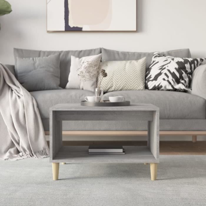 Table à Manger En Bois D'ingénierie Gris Sonoma - Dimensions 140 X 74,5 X 76 Cm - Robuste, Stable, Résistante à L'humidité