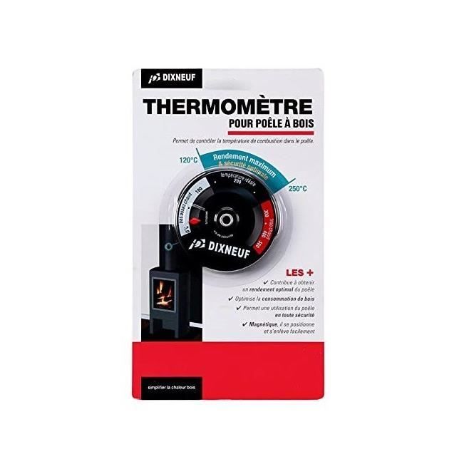 Thermomètre magnétique pour poêle à bois, métal DIXNEUF