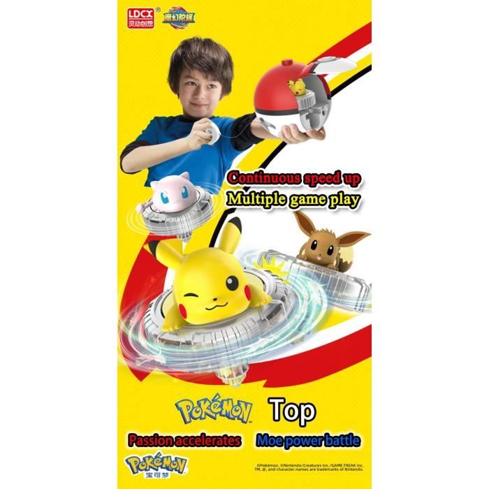 Toupie pokemon avec lanceur pokeball figurine pikachu Cdiscount Jeux Jouets