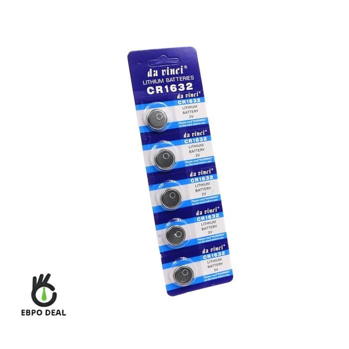 Piles Bouton CR1632 Lithium 3V - Lot De 10, Pour Montres, Calculatrices, Jouets, Appareils électroniques - 8