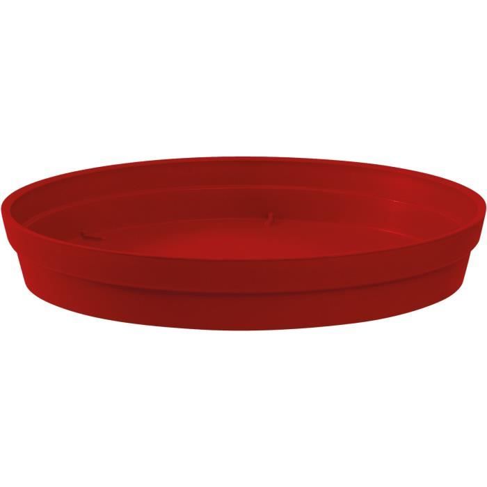 EDA - Soucoupe ronde Osaka 55cm pour pot 70cm - Rouge Bourgogne