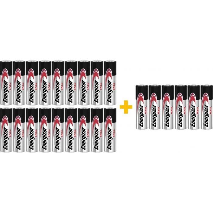 Energizer Max Pack de 18+6 Piles AA Longue durée pour Un Usage Quotidien sans sulfatation et durée de Vie de