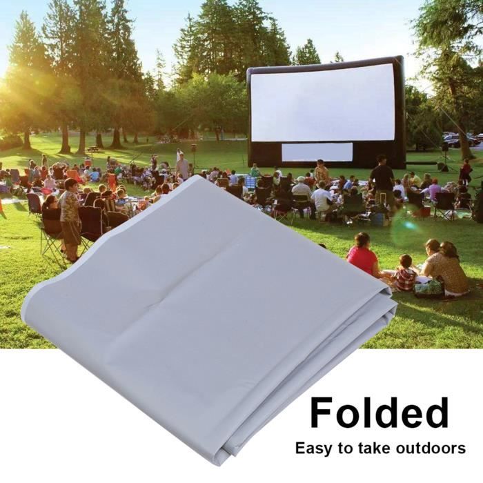 Écran De Projection Portable 60 à 120 Pouces – Format 16:9 – Blanc, Tissu Polyester – Pour Cinéma Maison Ou Extérieur - 3