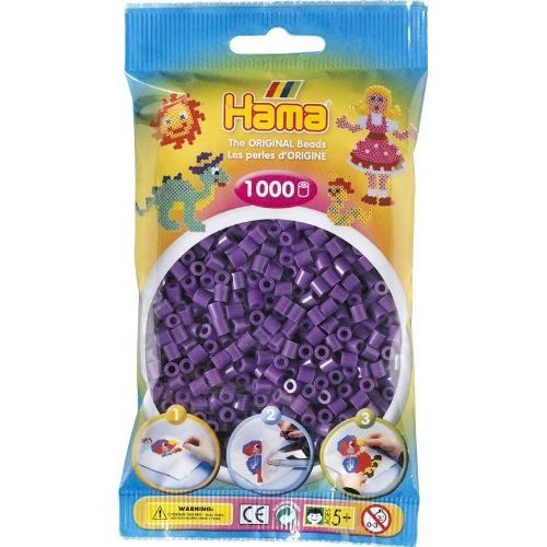 HAMA - 207-07 - Loisirs créatifs - Perles et bijoux - Sachet 1000 perles - Violet