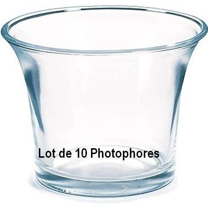 Hbf 3 Photophores en verre transparent