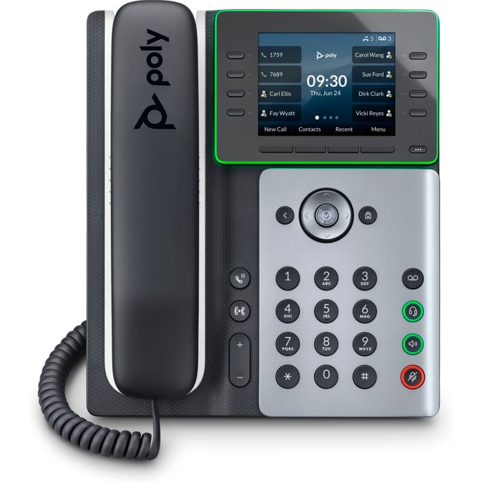 Poly Edge E350 Téléphone VoIP avec ID d'appelantappel en instance conférence à trois capacité d'appel SIP SDP - vue 6