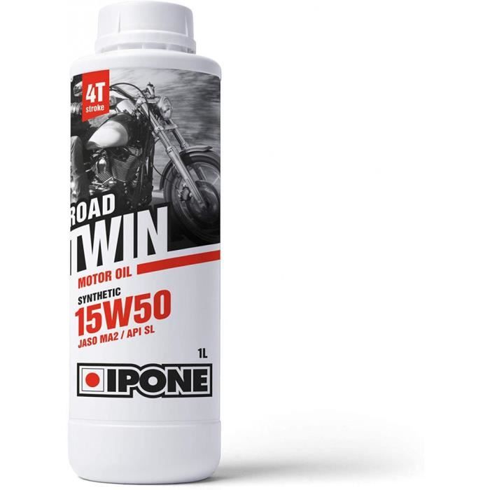IPONE 4-Takt Motorradöl 15W50 Road Twin – Halbsynthetisch, 1 Liter, Für Große V2-Motoren