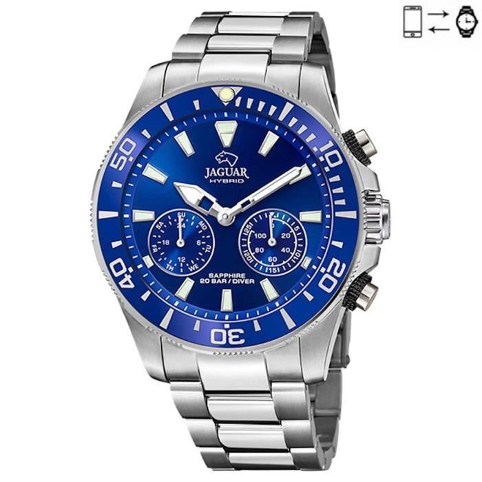 Montre connectée - JAGUAR - J888/1 - Cadran bleu - Étanchéité 200 m - Boîtier en acier