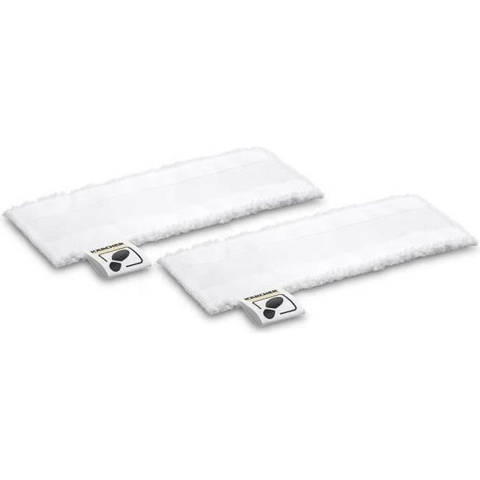 KARCHER Lot de 2 serpillères microfibre pour buse sol pour nettoyeur vapeur EasyFix