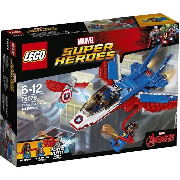 LEGO® Marvel Super Heroes 76076 La poursuite en avion de Captain America Reconditionné - Lego reconditionné disponible sur Cdiscount Seconde Vie