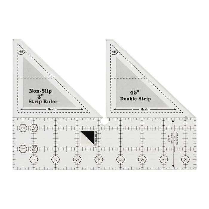 Règle De Quilting Triangle Équilatéral 60 Degrés - Outil Patchwork Couture Transparent