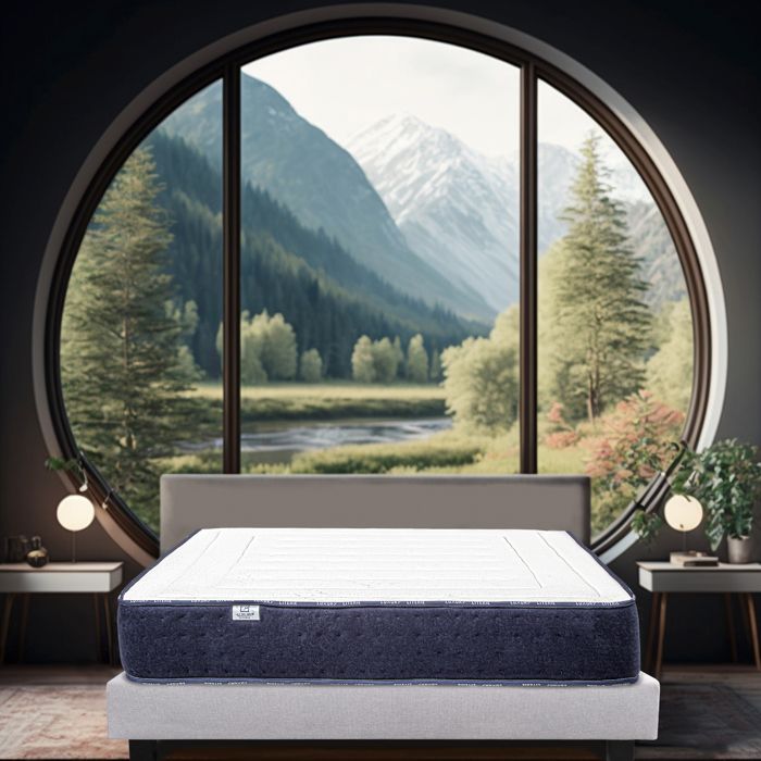 Matelas 140x200 cm Nuage, mémoire de forme, 10 zones de confort, indépendance du couchage, réversible, orthopédique, 24 cm