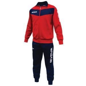 Survêtement multisport - GIVOVA - TUTA VISA - Garçon - Rouge/Bleu - 100% Polyester