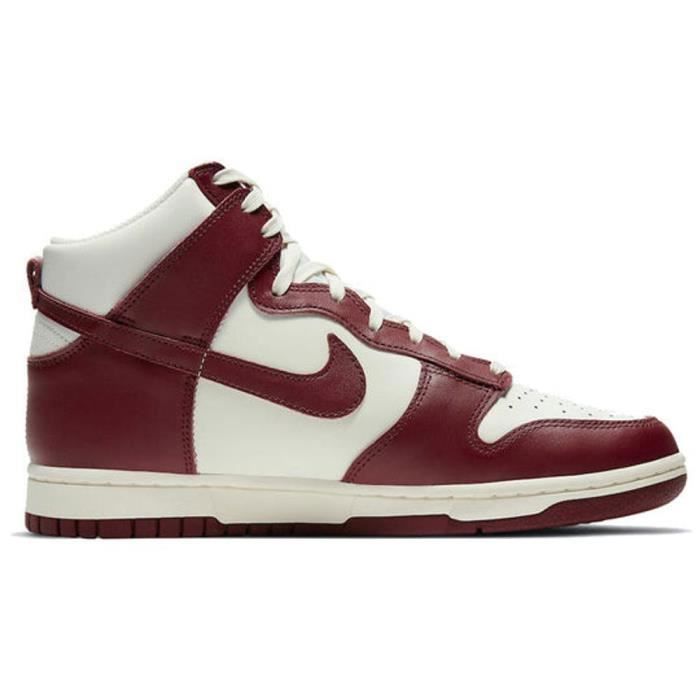Nike Baskets Dunk High - NIKE - Femme - Ivoire pâle / rouge équipe / voile - Beige