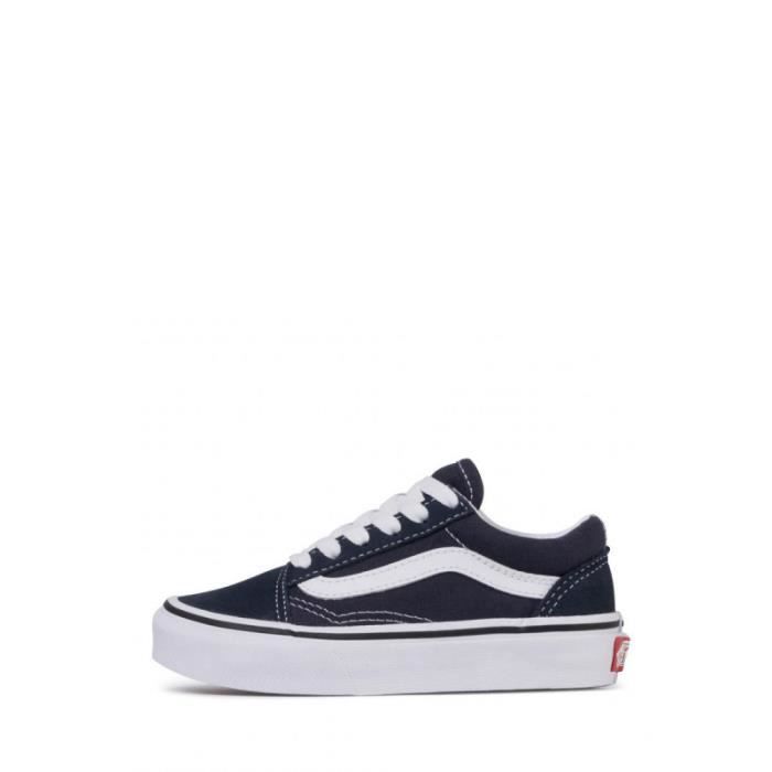Basket Vans OLD SKOOL Cadet Bleu marine Blanc Tige en textile
