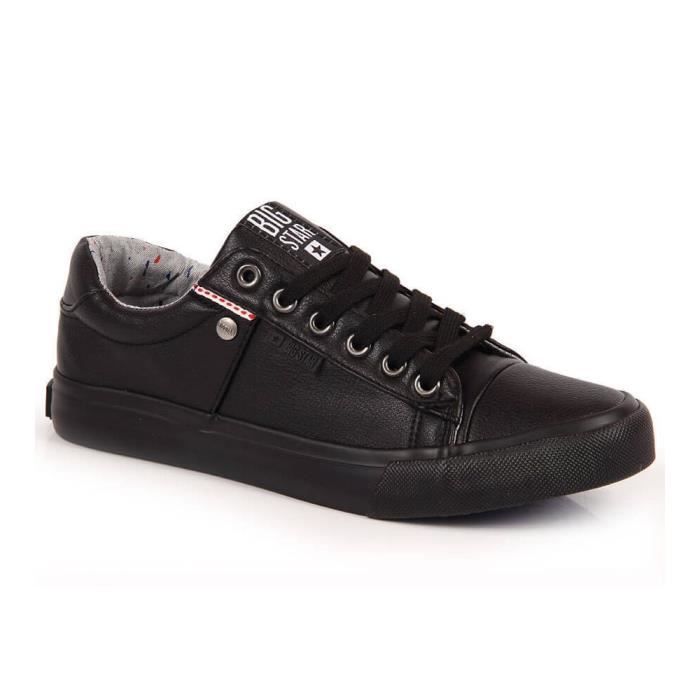 BIG STAR Baskets Big Star INT1388B Noir - Femme/Adulte - Lacets - Synthétique - Plat