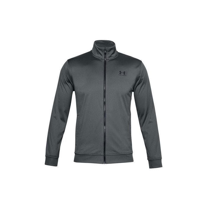 Veste de survêtement - Under Armour - SPORTSTYLE TRICOT - Homme - Gris - Manches longues - Respirant