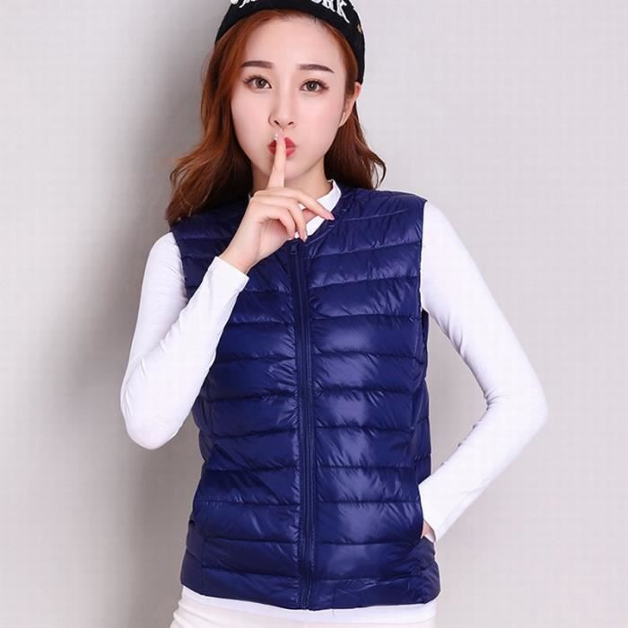 Doudoune femme sans manches légère en duvet de canard ECELEN