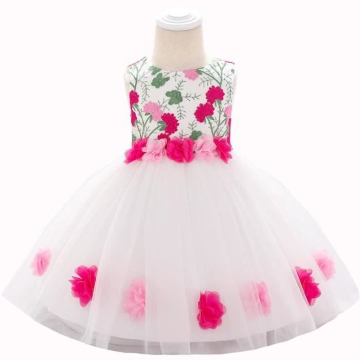 Robe Princesse à Fleurs Pour Fille – Taille 2 à 6 Ans – Style Fête Et Occasion Spéciale – Livraison Environ 20 Jours