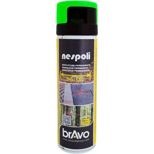 Bombe de peinture professionnelle Nespoli traceur de chantier - vert fluo