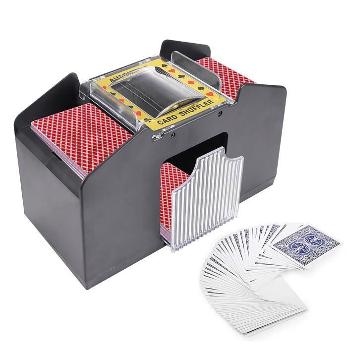 Mélangeur De Cartes Électrique Automatique – One-Press Pour 1-2 Jeux, Poker, Uno, Blackjack – Portable Et Silencieux