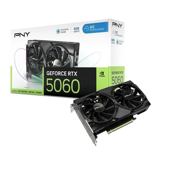 PNY GeForce RTX 5060 OC 8GB GDDR7 Black