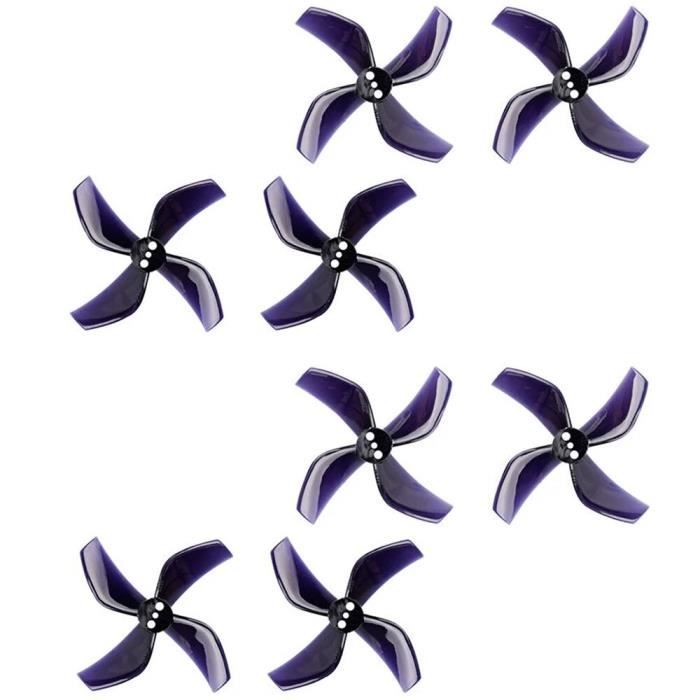 2 Hélices 4 Pales 50x50 Mm Axe 0.7 Mm – Pour Kit Avion Solaire, RC, Hélicoptère Jouet