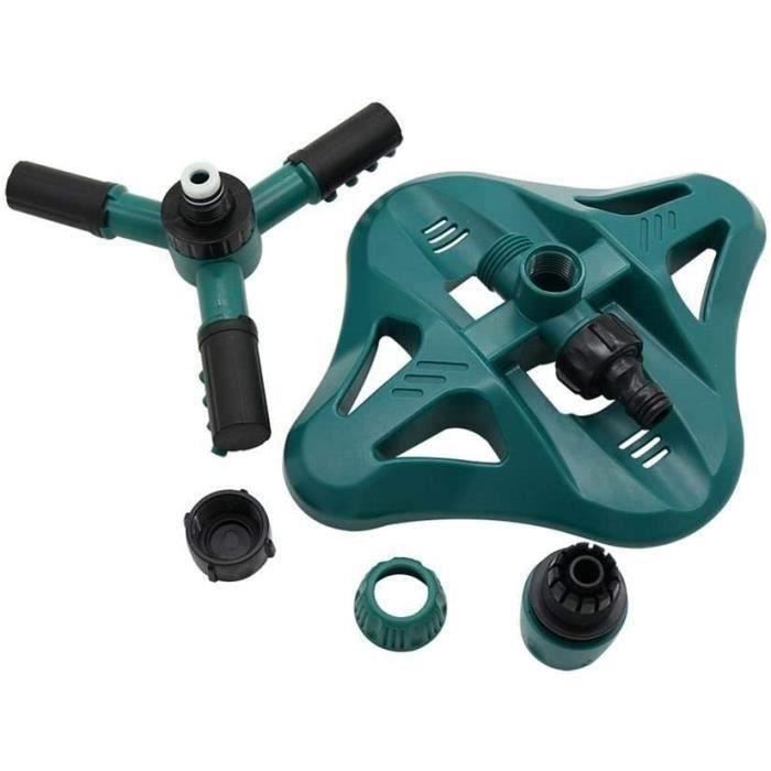 Arroseur De Jardin Rotatif 360° 3 Bras Réglables – Irrigation Puissante Jusqu'à 10m Pour Pelouse, Jardin & Potager