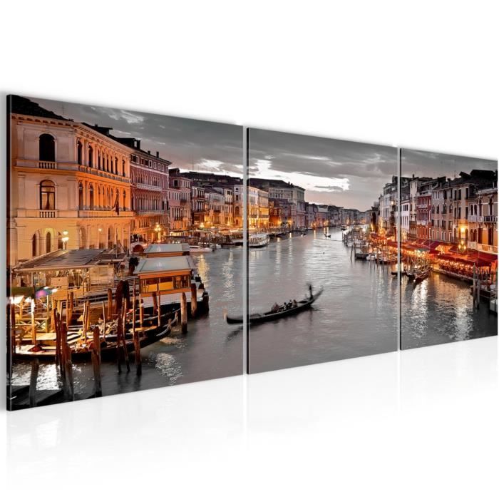 Tableau Toile Déco Venise - 160 Cm - Impression Numérique Prêt à Accrocher - Marque Visario