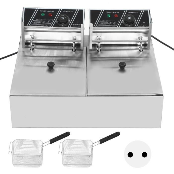 Machine à Roti Électrique Inox Anti-Adhésive - Température Réglable Jusqu'à 200°C Pour Crêpes, Omelettes, Pizzas