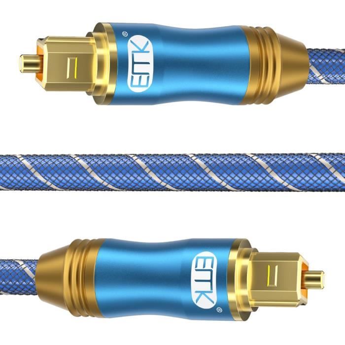Câble Toslink audio fibre optique 35 pieds