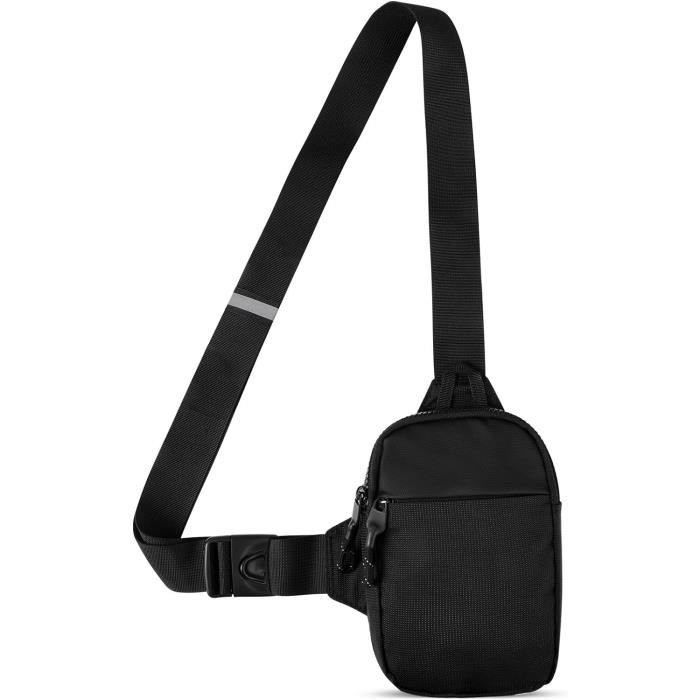 Sac Gilet Tactique, Sacoche Poitrine Sport Homme Femmes Sac Radio Harnais Utilitaire avec Support de Téléphone Intégré pour Entraînements Cyclisme Randonnée