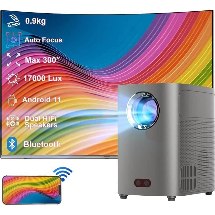 Auto Focus Vidéoprojecteur, Projecteur Android 11 De 17000Lux ...