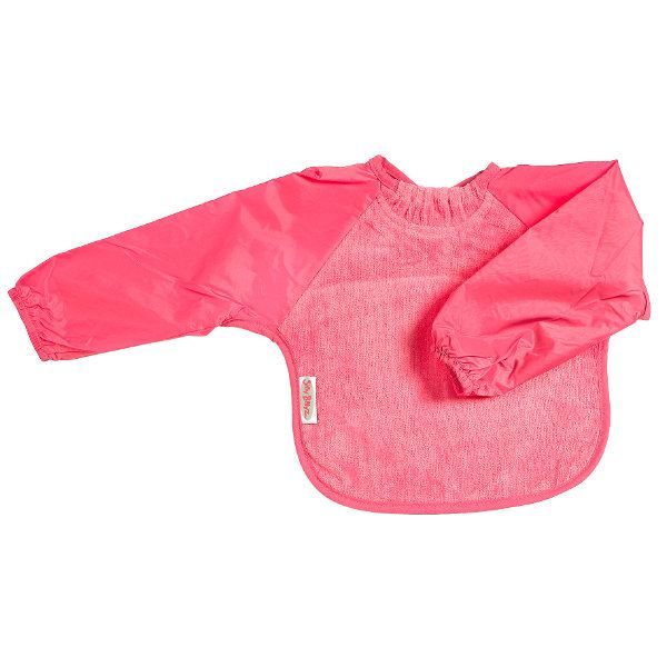 Bavoir Bébé à Manches Longues étanche Avec Poche - Taille 6-12 Mois, Longueur 41.5 Cm - Pour Les Repas Et Activités Créatives