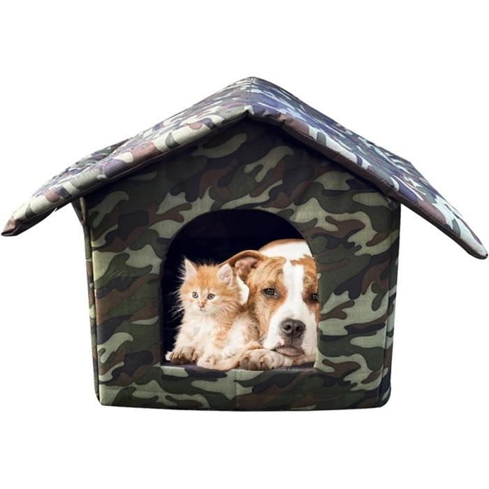 Niche Extérieure Pour Chat Surélevée - Abri Isolé étanche, Taille S (33x33x33 Cm) Ou L (42x42x42 Cm) - Pour Jardin, Balcon, Garage
