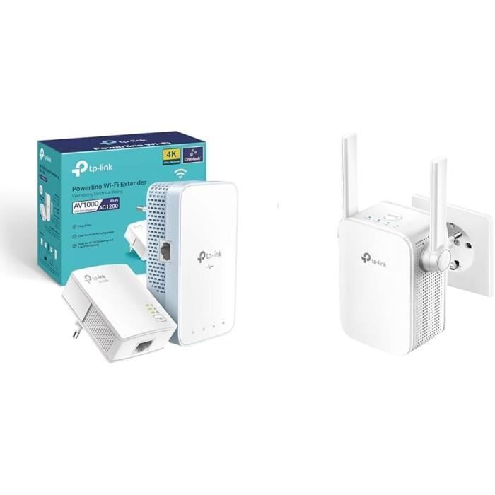 Vecchio Modello] TP-Link Powerline 600Mbps WiFi 300 Mbps con 2 porte Ethernet e presa integrata, Kit di 2 - Ideale per godersi il servizio Multi- TV a casa (TL-WPA4225 KIT