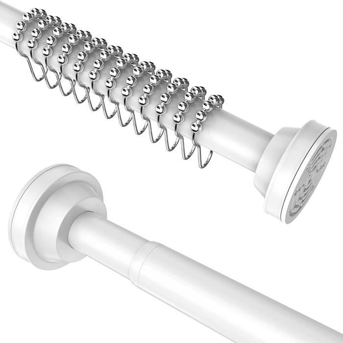 Tringle Extensible Pour Rideau De Douche, Ensemble De Tringles Télescopiques Sans Perçage En
