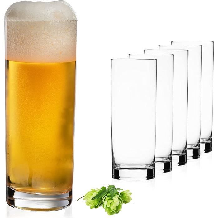 PLATINUX Set Di 6 Boccali Da Birra In Cristallo, Capacità 500 Ml (max 630 Ml), Trasparenti, Lavabili In Lavastoviglie - 6