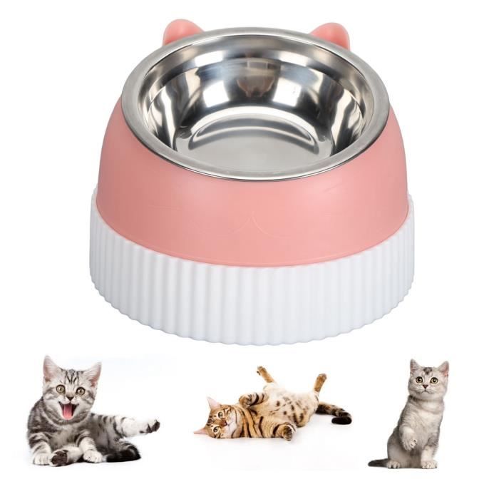 Meilleurs prix pour Gamelle surélevée pour chat - SURENHAP - Modèle avec angle 15° - Antidérapante - Plastique PP - Petit animal