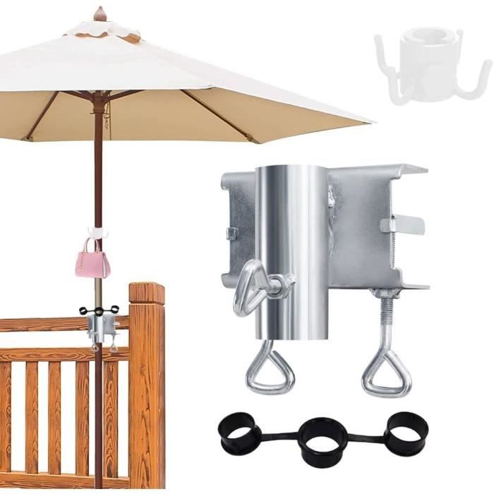 Clips Fixation Parasol De Terrasse - Lot De 2, Pliables, Pour Chaises De Jardin, Pêche Ou Plage