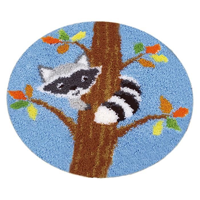 Kit De Tapis à Crochet Verrouillage DIY - Motif Choux - 50x38cm Pour Adultes Et Enfants