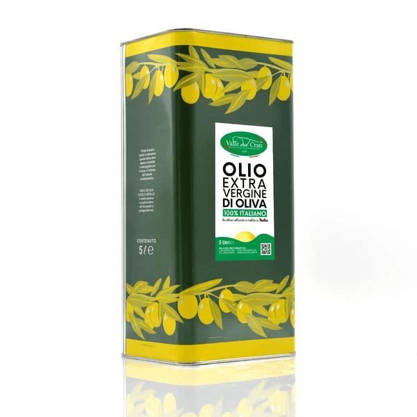 Huile d'Olive Extra Vierge, Huile d'Olive Italienne extraite à froid, 5 litres
